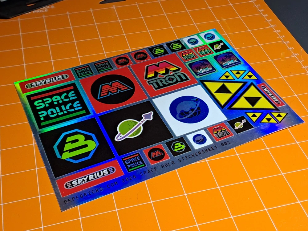 LEGO SPACE HOLOGRAPHIC Stickersheet 001