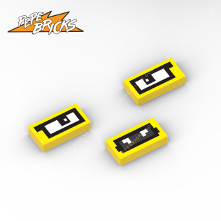 1x1 tile 56 - Minecraft dragon face yellow