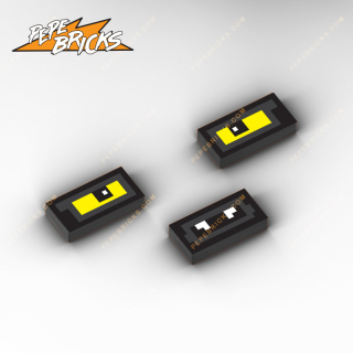 1x1 tile 58 - Minecraft dragon face black