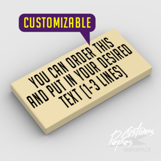 2x4 tile 22 (CUSTOM TEXT)