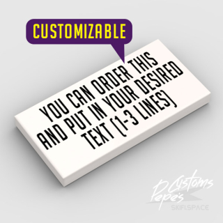 2x4 tile 23 (CUSTOM TEXT)