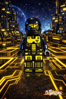 CUSTOM MINIFIGURE 10 - Blacktron Droid