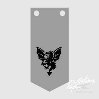 Printed Banner LONG 19 (dragon) GREY