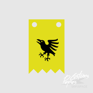 Printed Banner SHORT 13 (crow) YELLOW