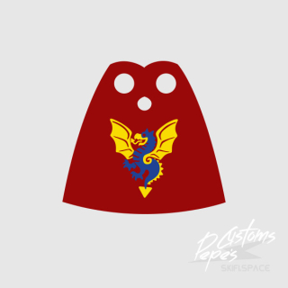 CAPE printed 10 (dragon) RED