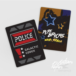 Collectable plastic card 6 -  Space Police codex (silver)