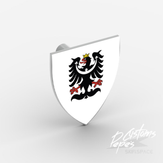 Shield triangular 13 - Silesia white