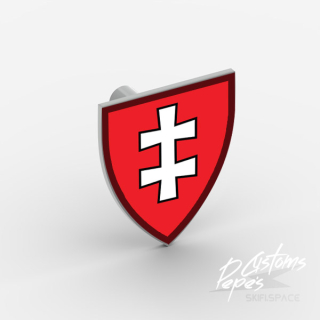 Shield triangular 30 - Nitra red